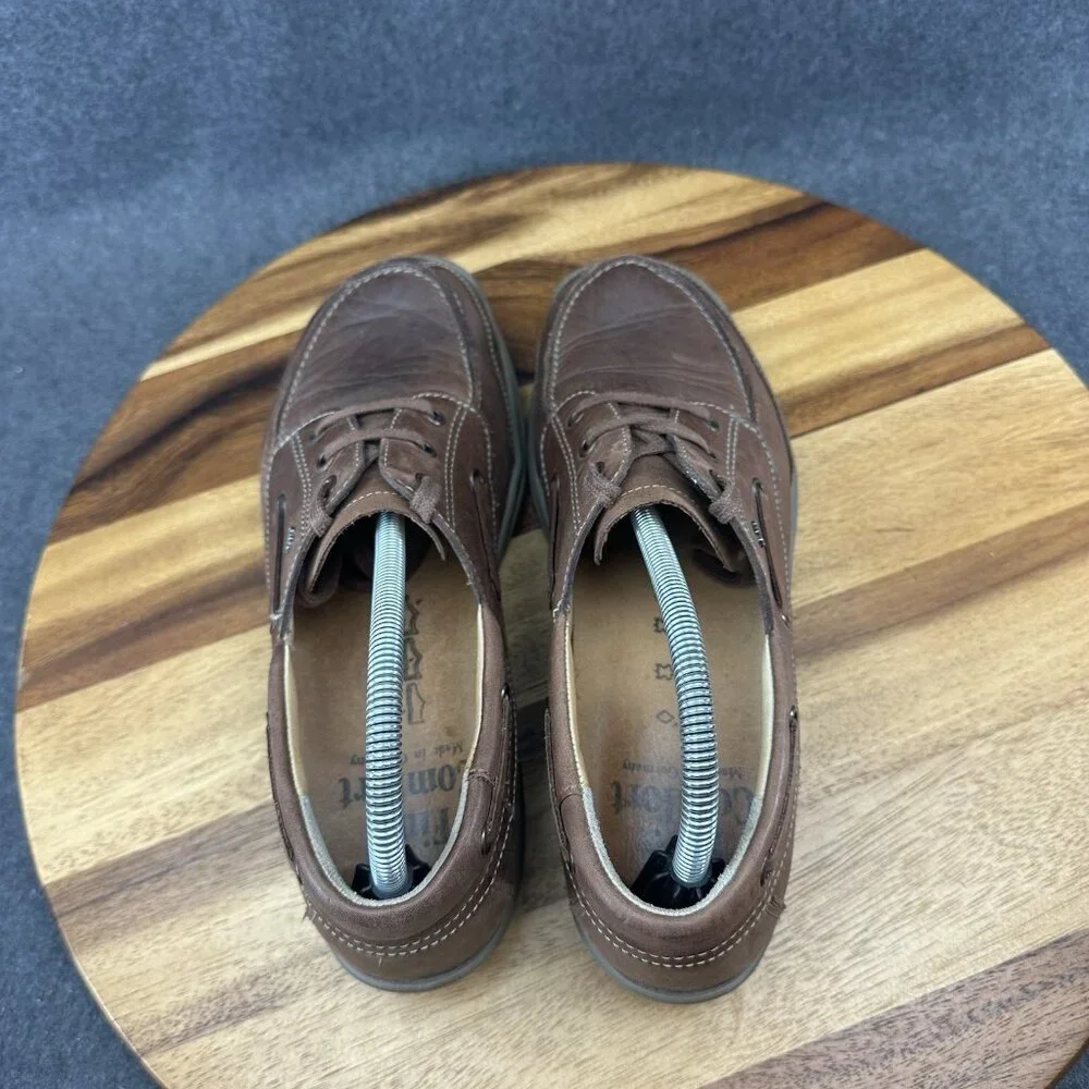 Finn Comfort Men’s Shoes Size 8W Brown Leather Lace Up Casual Germany Surfside